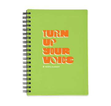 Turn Up Your Voice Notebook
