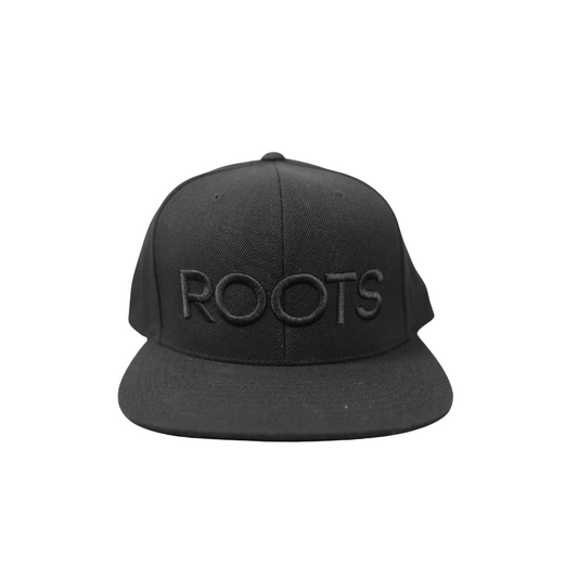 ROOTS Flat Bill Hat - Black