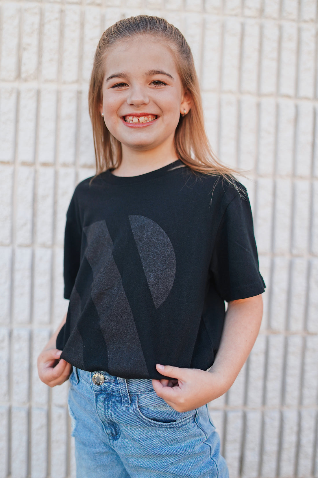 The "R" Black Tee - Youth