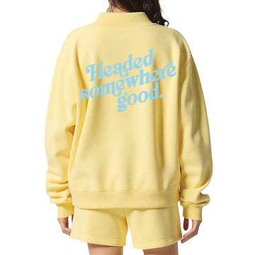 Yellow Mock Sweatshirt - Adult